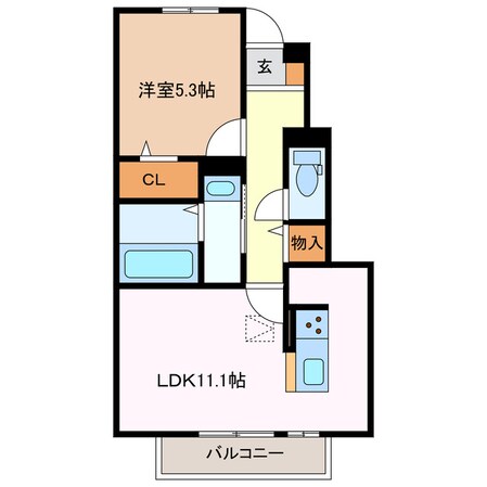 日永駅 徒歩5分 1階の物件間取画像